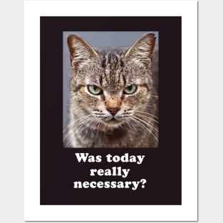 Funny Sarcastic Grumpy Kitty Cat for Men and Women Posters and Art